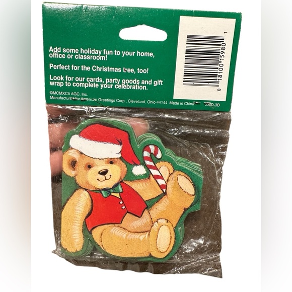 New Sealed American Greetings Teddy Bear Garland Cardboard 6 Feet Christmas Kids - Picture 2 of 7
